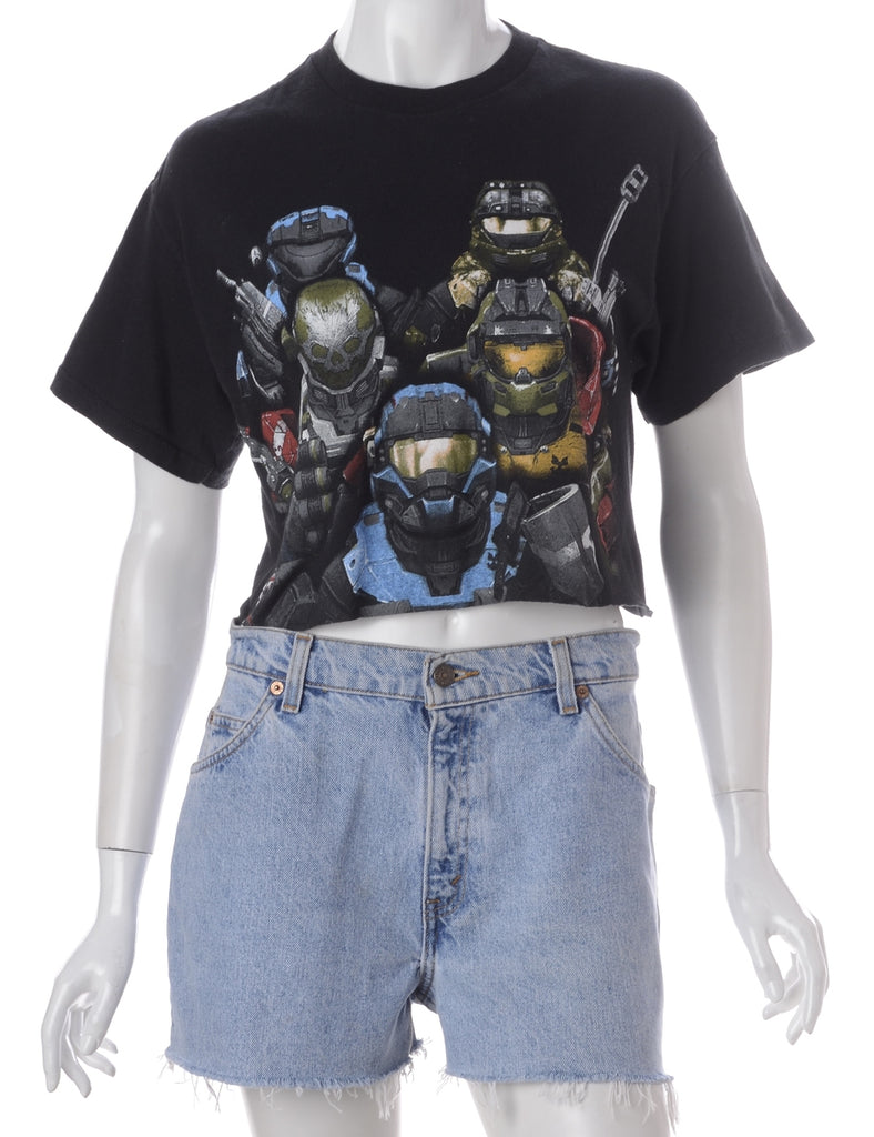 Beyond Retro Label Label Kim Printed Cropped Tee