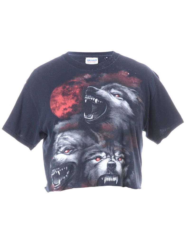 Beyond Retro Label Label Kim Printed Cropped Tee