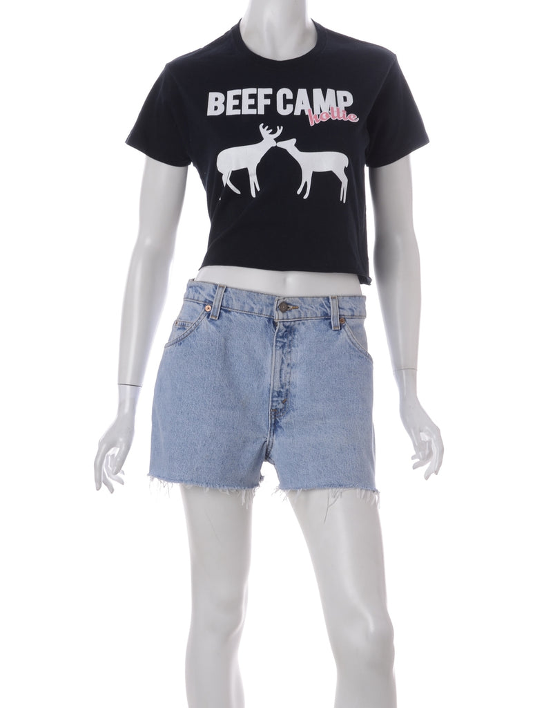 Beyond Retro Label Label Kim Printed Cropped Tee