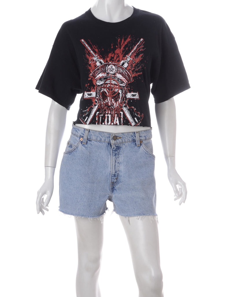Beyond Retro Label Label Kim Printed Cropped Tee