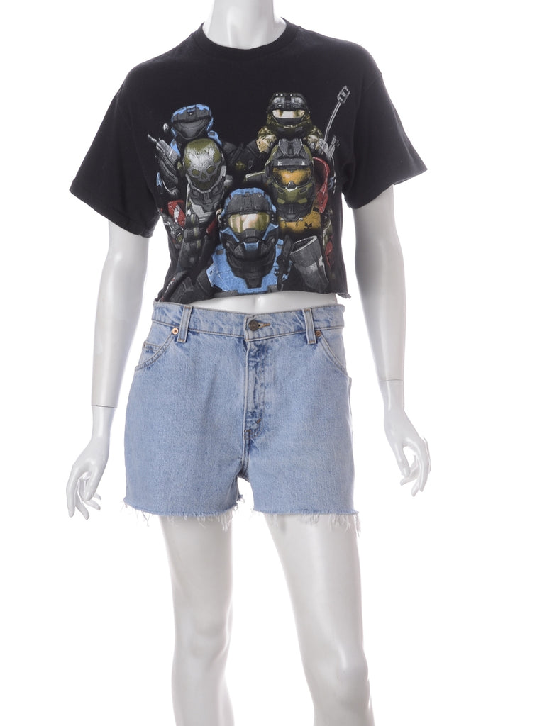 Beyond Retro Label Label Kim Printed Cropped Tee