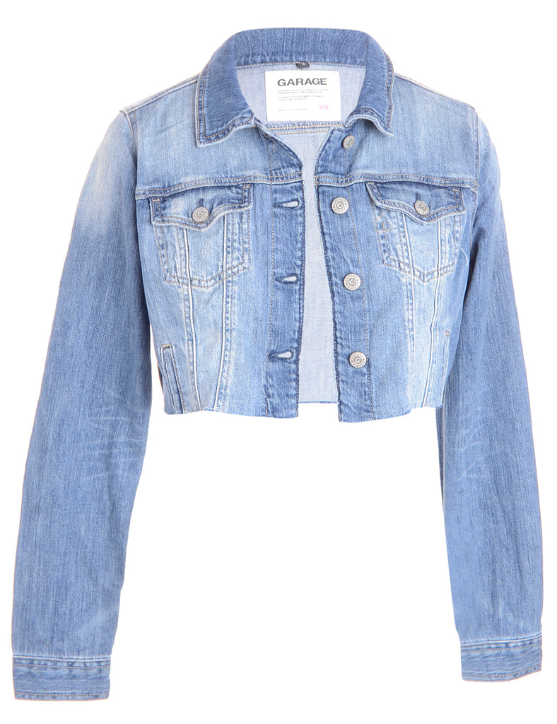 Beyond Retro Label Label Kylie Raw Edge Cropped Denim Jacket