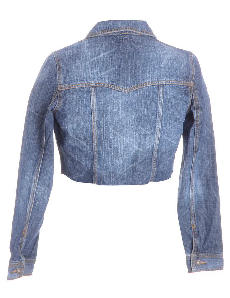 Beyond Retro Label Label Kylie Raw Edge Cropped Denim Jacket