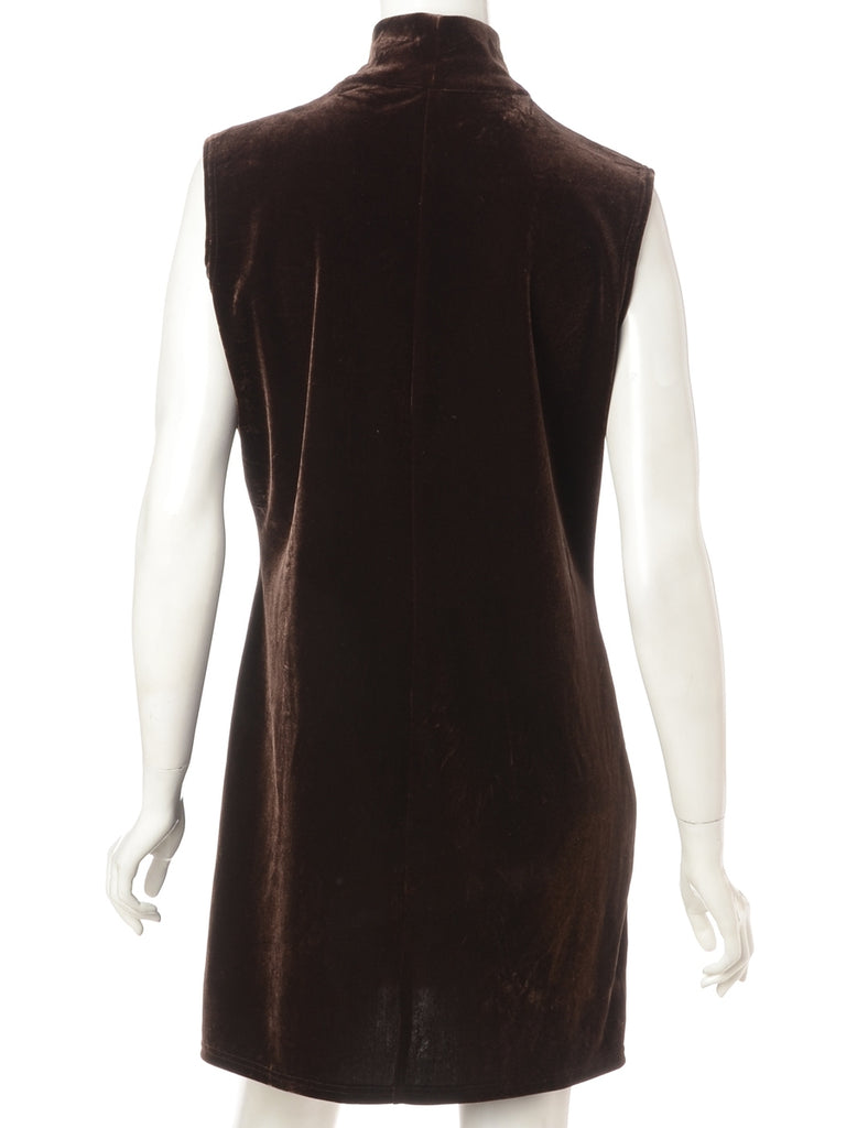Beyond Retro Label Label Lace Up Velvet Mini Dress