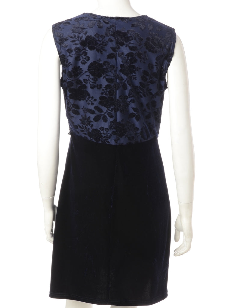 Beyond Retro Label Label Lace Up Velvet Mini Dress