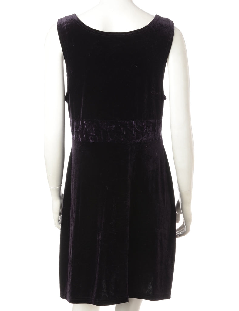 Beyond Retro Label Label Lace Up Velvet Mini Dress