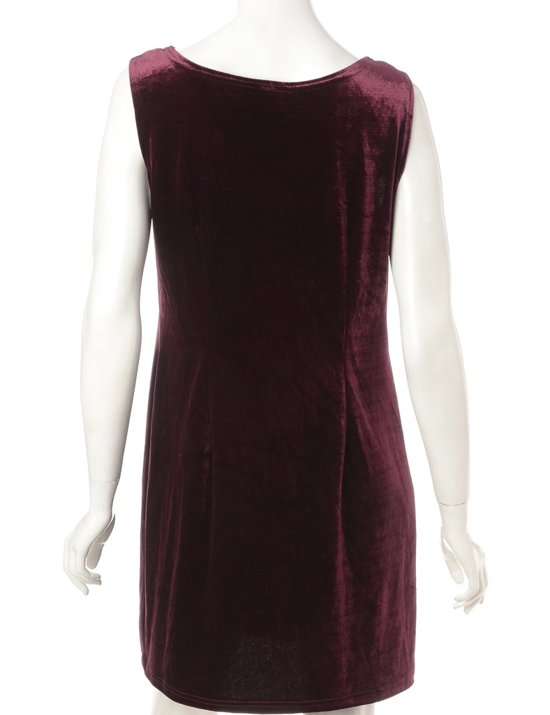 Beyond Retro Label Label Lace Up Velvet Mini Dress