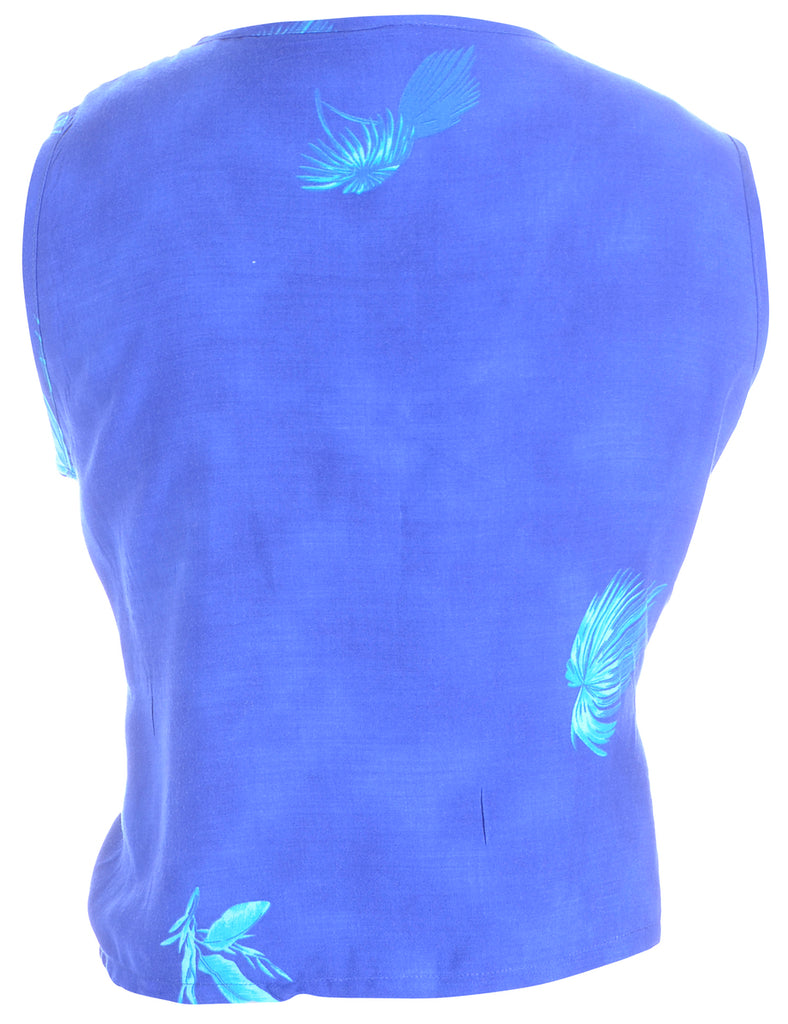 Beyond Retro Label Label Leafy Print Chrissie Crop Top