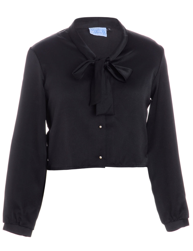 Beyond Retro Label Label Long Sleeve Silk Pussy Bow Blouse