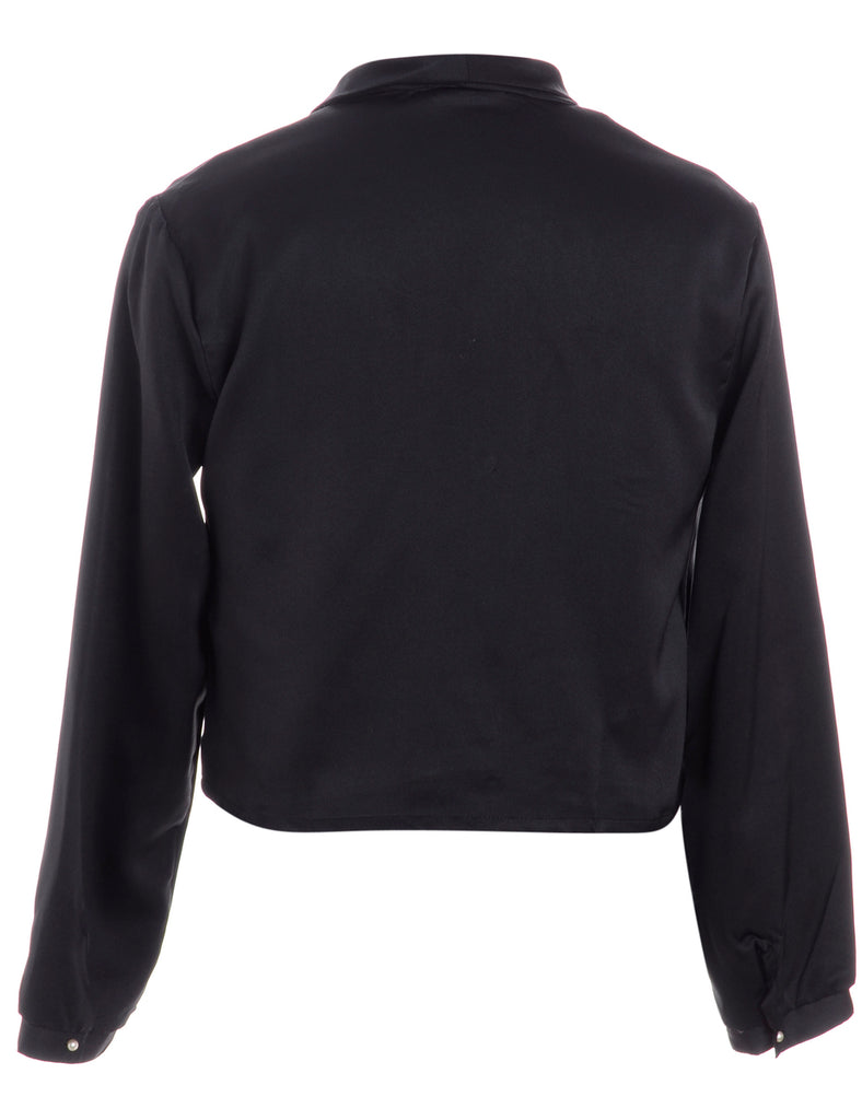 Beyond Retro Label Label Long Sleeve Silk Pussy Bow Blouse