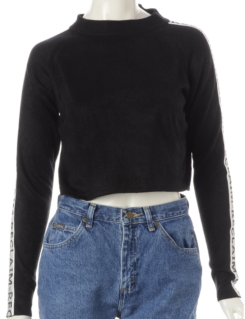 Beyond Retro Label Label Long Sleeved Cropped Tape Knit