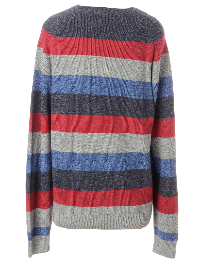 Beyond Retro Label Label Long Sleeved Zip Front Knitted Jumper