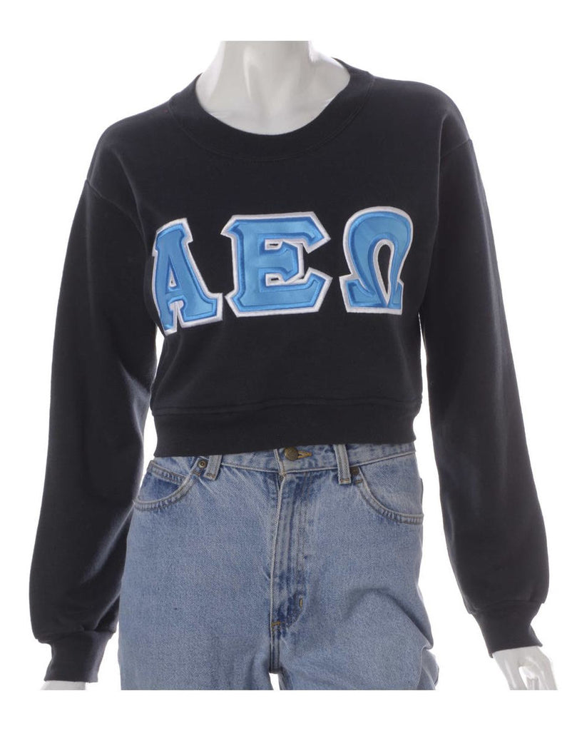 Beyond Retro Label Label Louise Cropped Sports Sweatshirt
