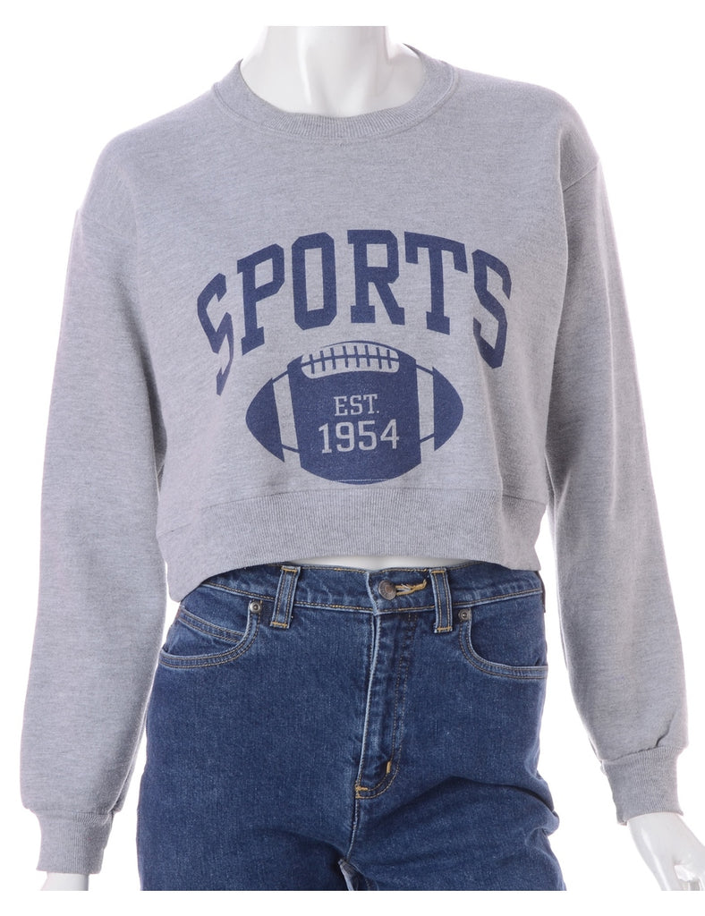Beyond Retro Label Label Louise Cropped Sports Sweatshirt