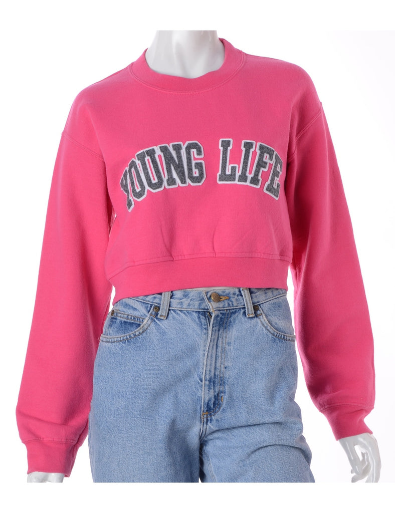 Beyond Retro Label Label Louise Cropped Sports Sweatshirt