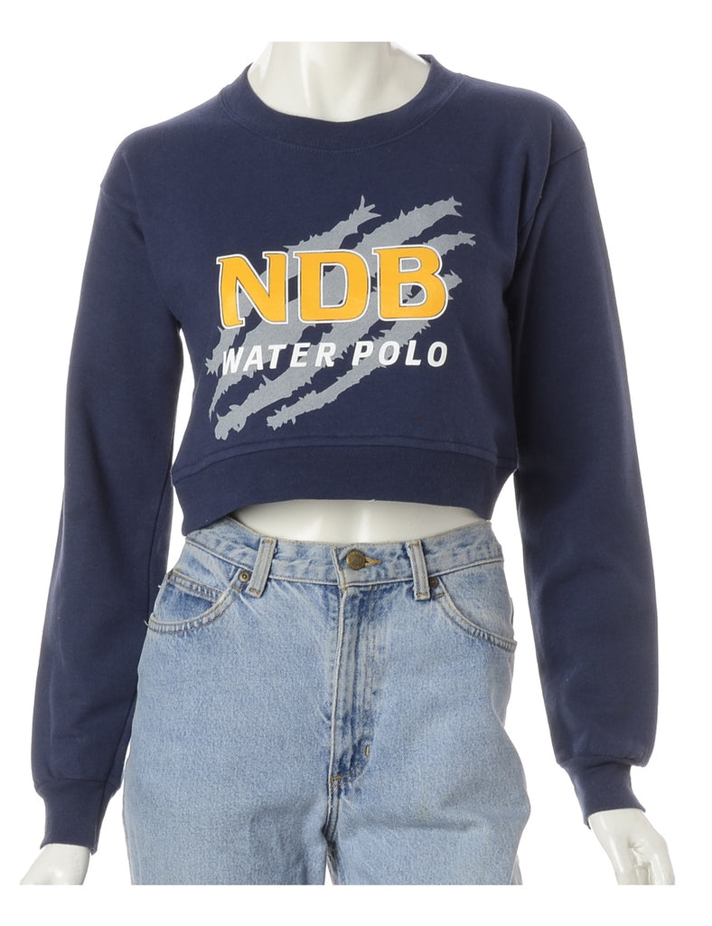 Beyond Retro Label Label Louise Cropped Sports Sweatshirt
