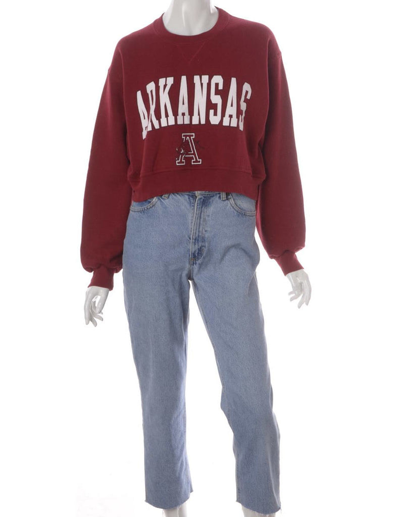 Beyond Retro Label Label Louise Cropped Sports Sweatshirt