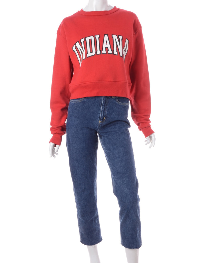 Beyond Retro Label Label Louise Cropped Sports Sweatshirt