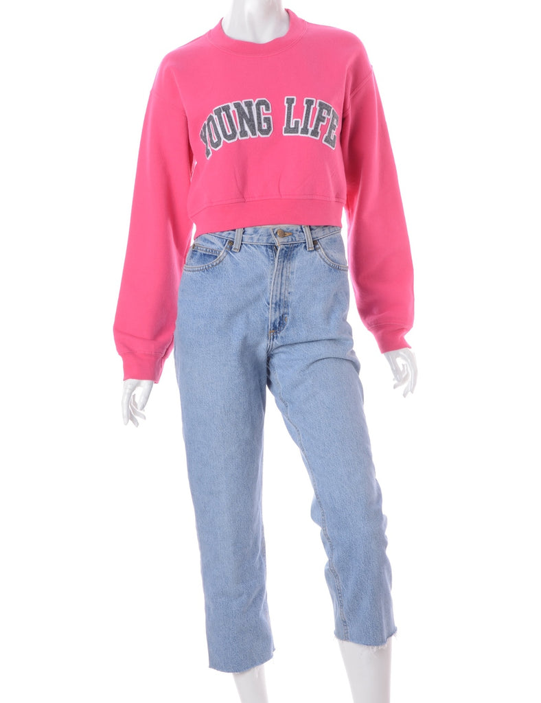 Beyond Retro Label Label Louise Cropped Sports Sweatshirt