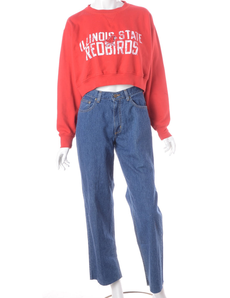 Beyond Retro Label Label Louise Cropped Sports Sweatshirt