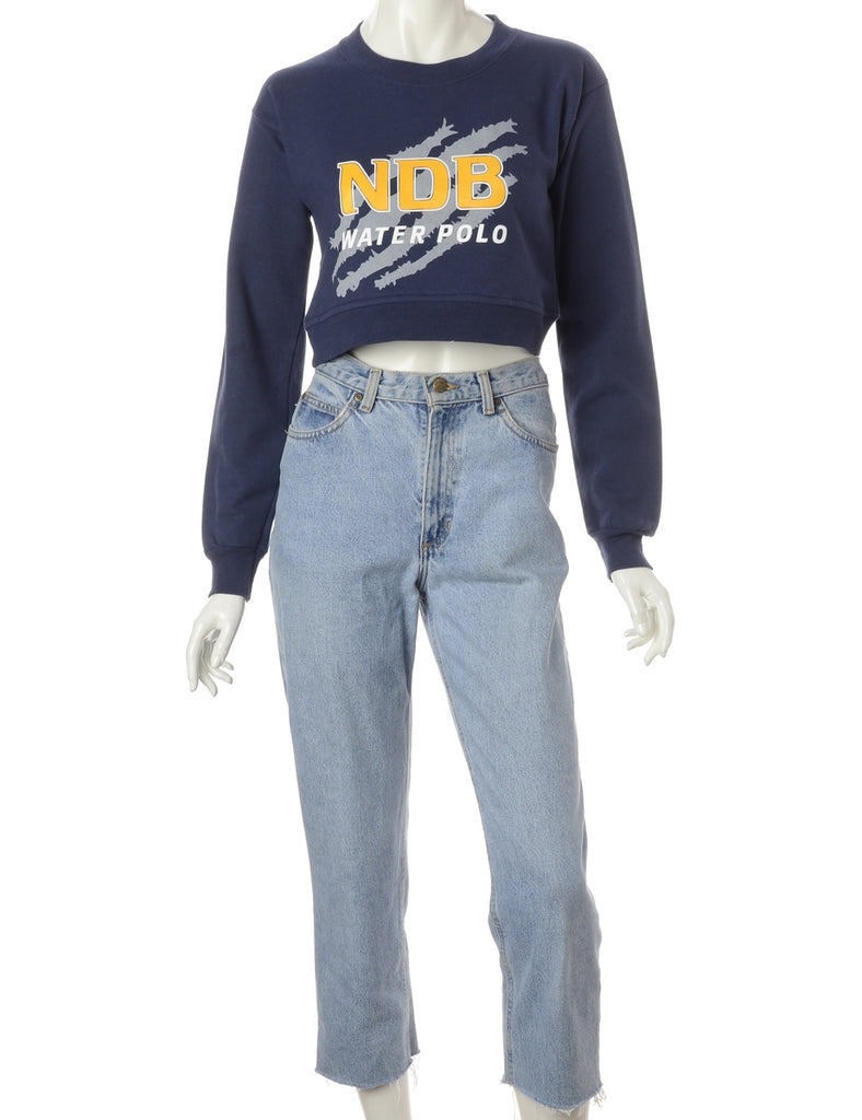 Beyond Retro Label Label Louise Cropped Sports Sweatshirt