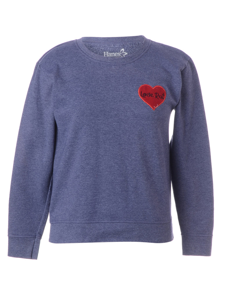Beyond Retro Label Label Love Rat Embroidered Sweatshirt