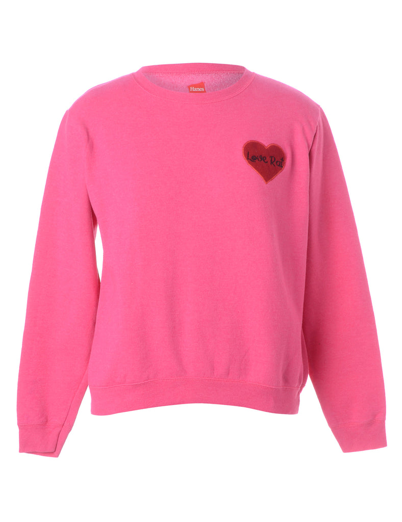 Beyond Retro Label Label Love Rat Embroidered Sweatshirt
