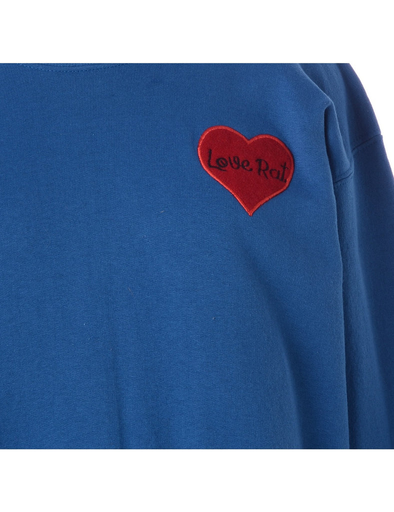 Beyond Retro Label Label Love Rat Embroidered Sweatshirt