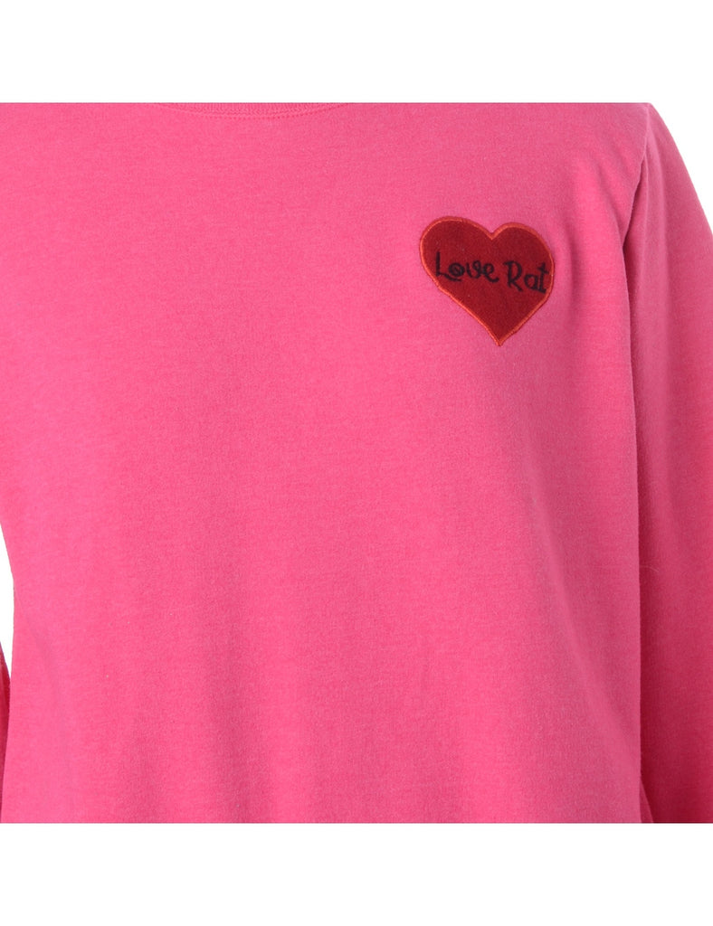 Beyond Retro Label Label Love Rat Embroidered Sweatshirt