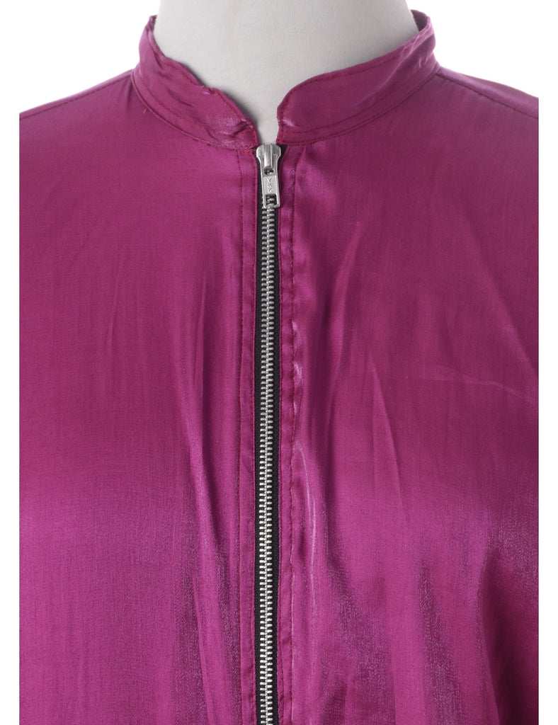 Beyond Retro Label Label Magenta Blouse Bomber
