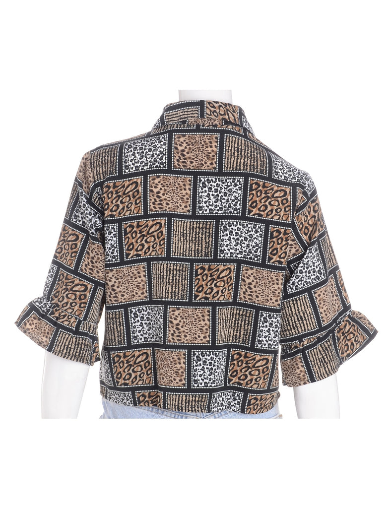 Beyond Retro Label Label Maya Bell Sleeve Cropped Blouse