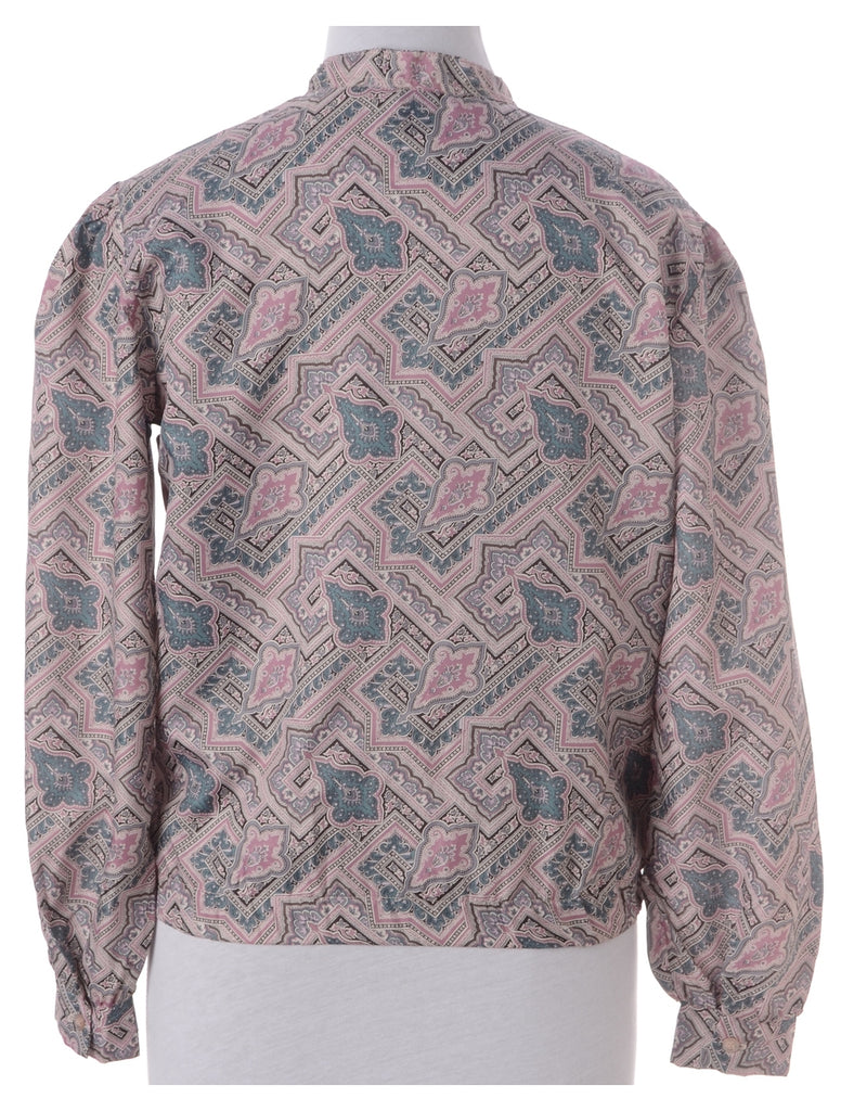 Beyond Retro Label Label Medallion Print Blouse Bomber