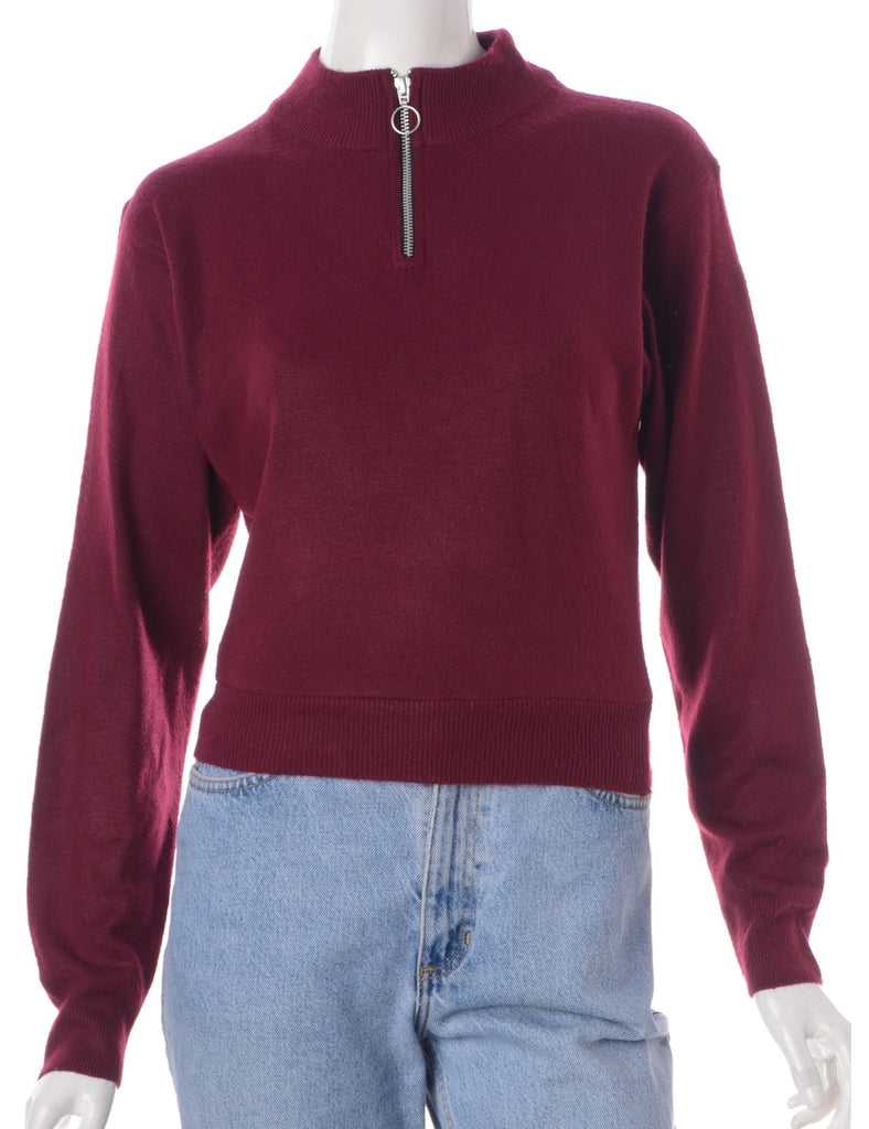 Beyond Retro Label Label Michelle Zip Through Turtle Neck