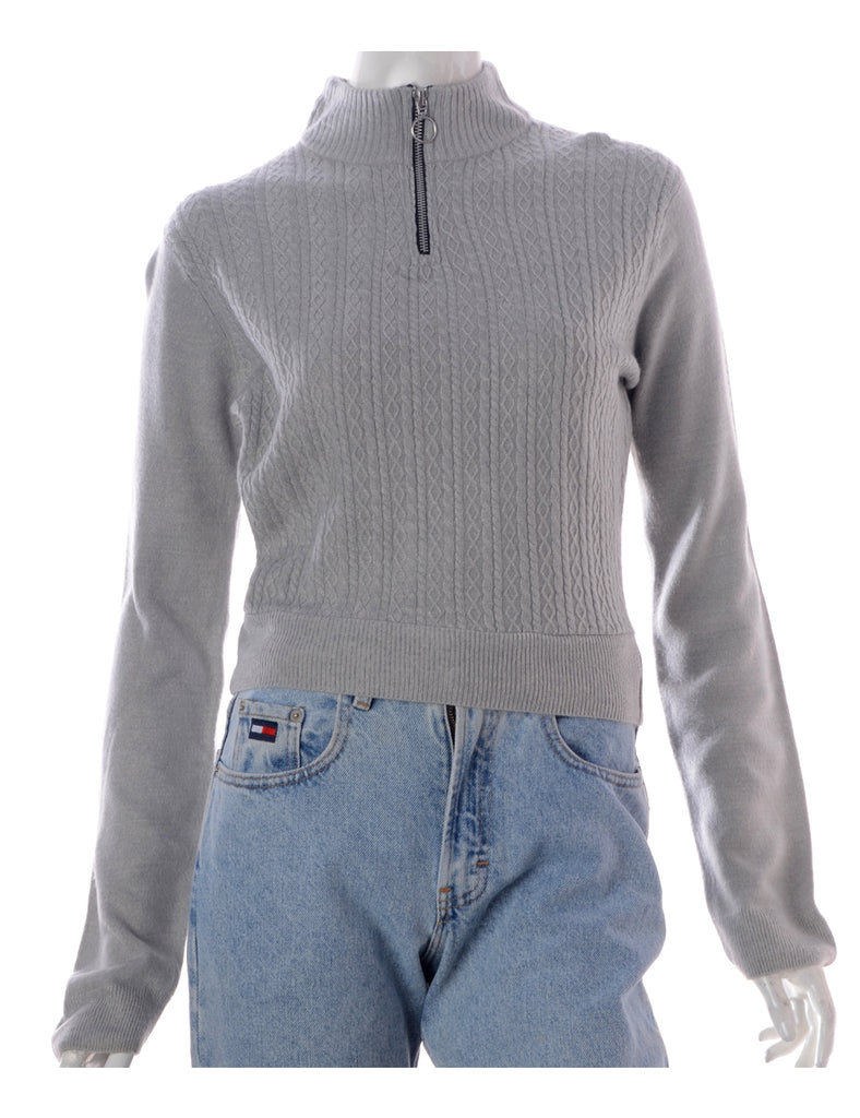Beyond Retro Label Label Michelle Zip Through Turtle Neck