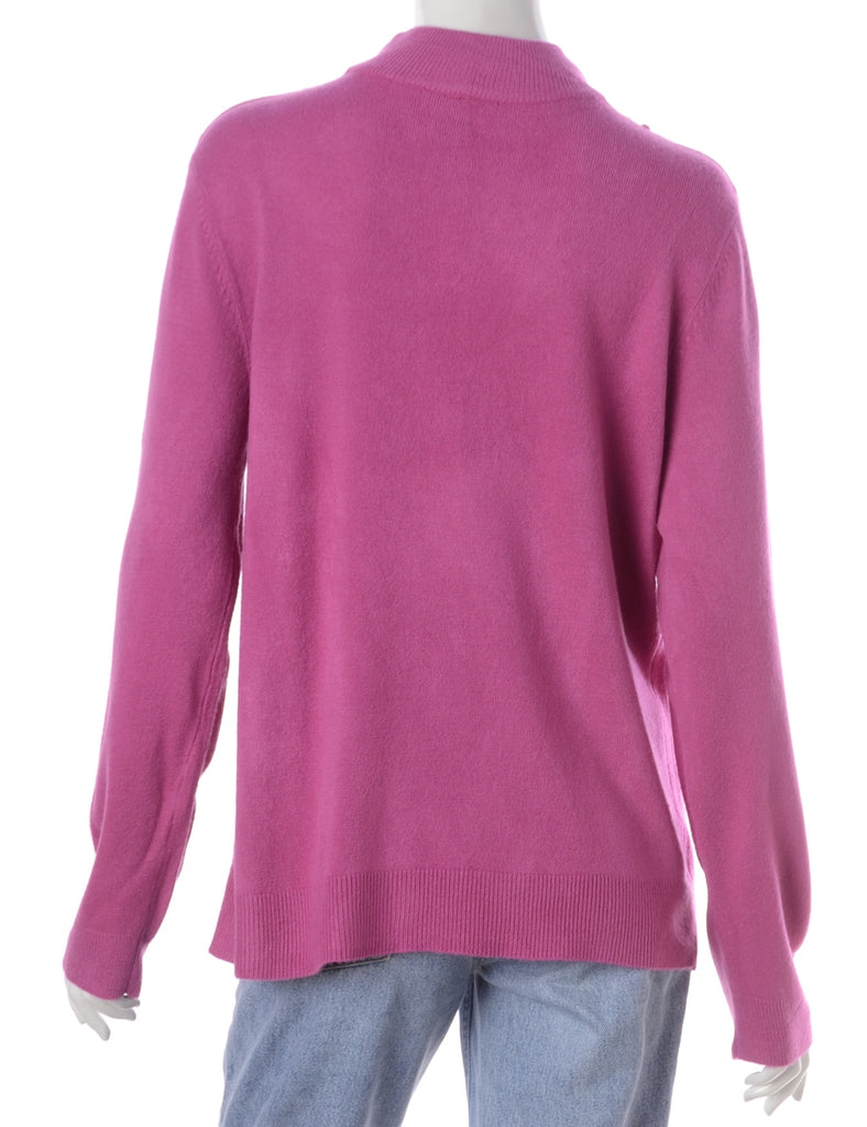 Beyond Retro Label Label Michelle Zip Through Turtle Neck