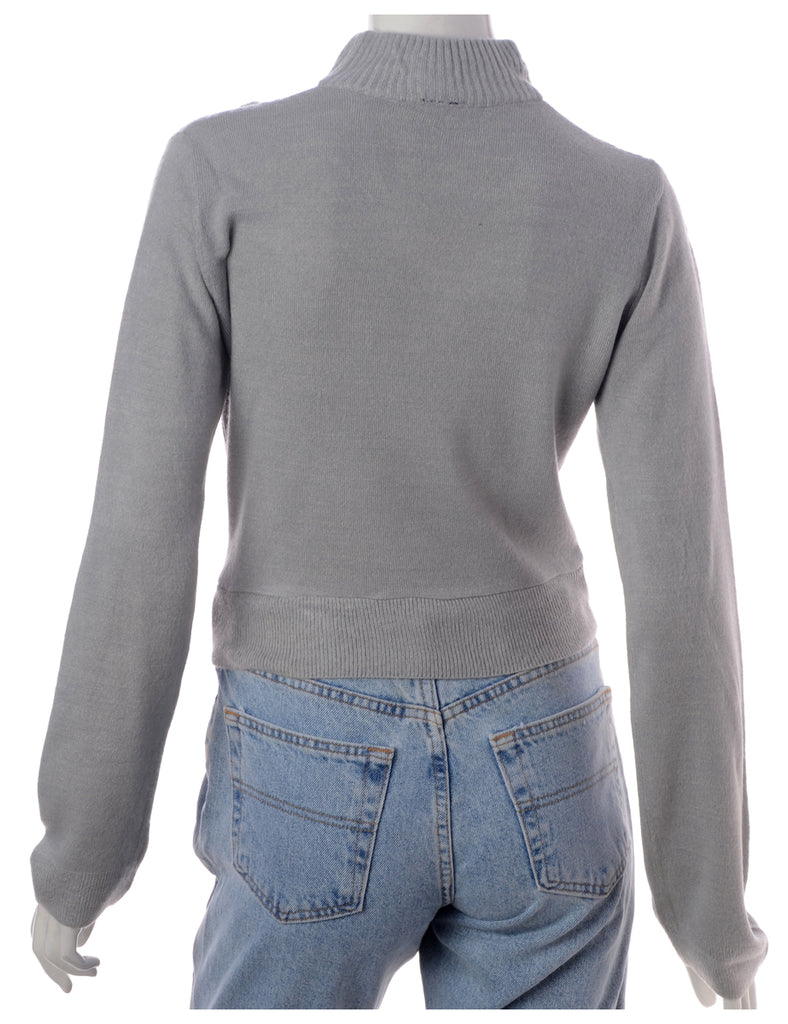 Beyond Retro Label Label Michelle Zip Through Turtle Neck