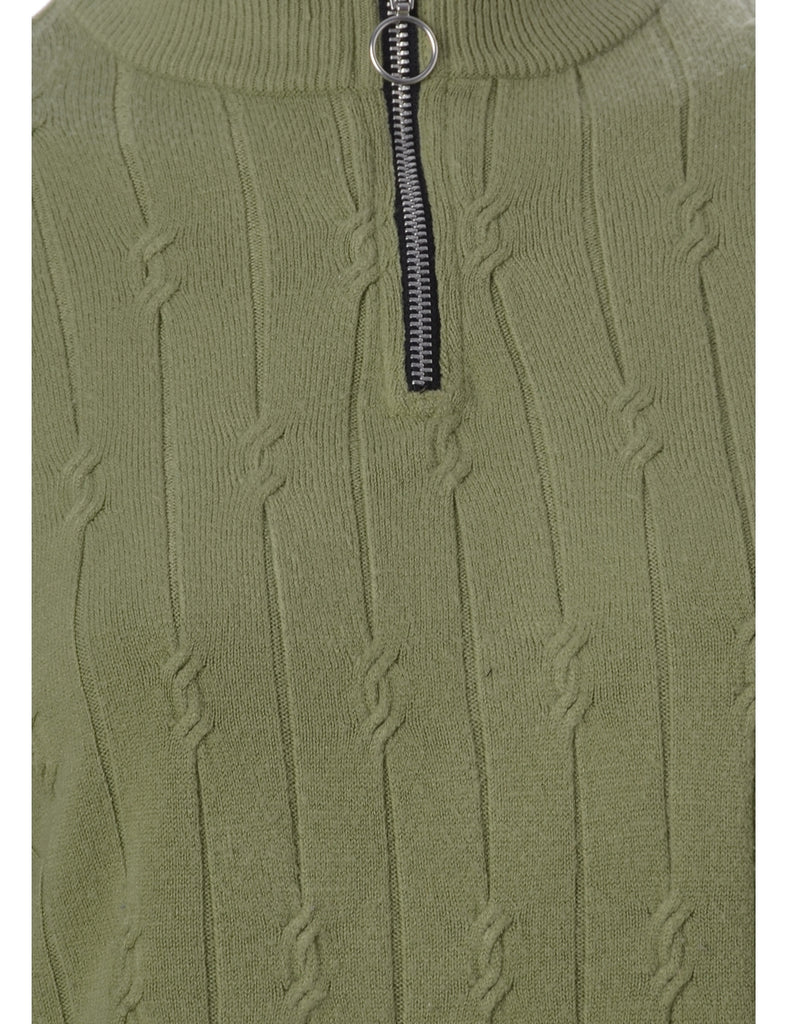 Beyond Retro Label Label Michelle Zip Through Turtle Neck