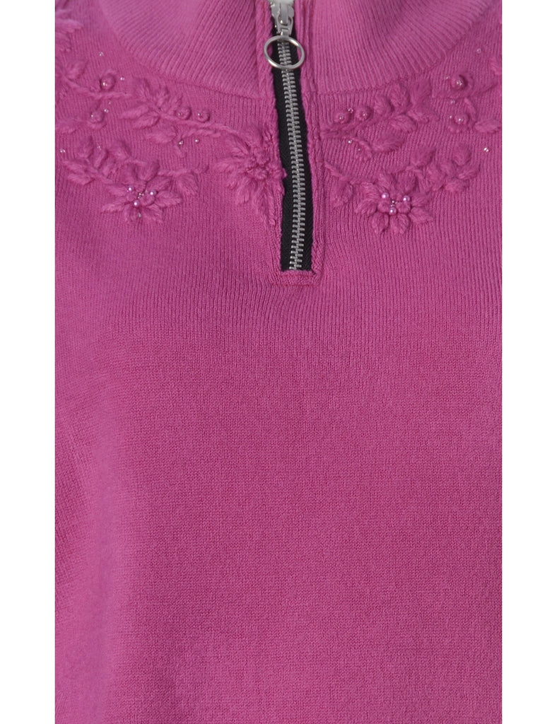 Beyond Retro Label Label Michelle Zip Through Turtle Neck