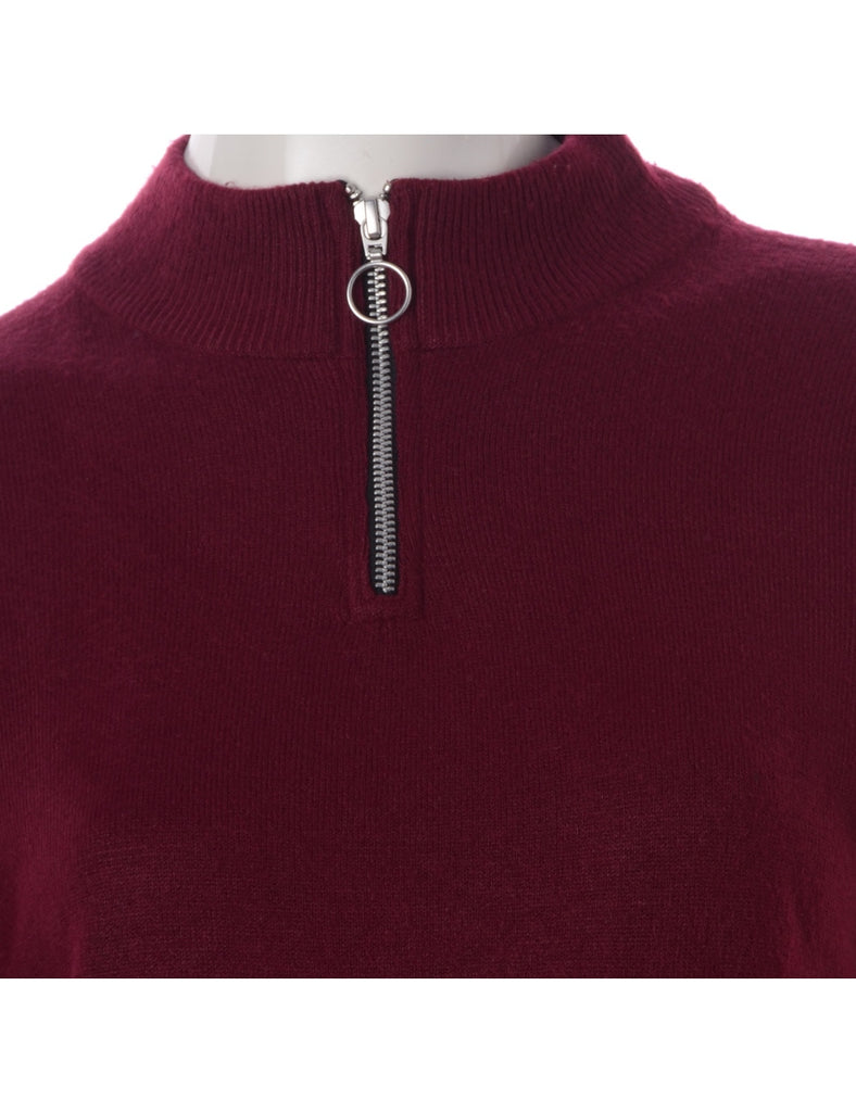 Beyond Retro Label Label Michelle Zip Through Turtle Neck