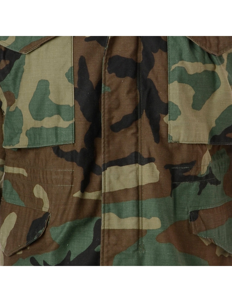 Beyond Retro Label Label Military Jacket With Sequin Panel
