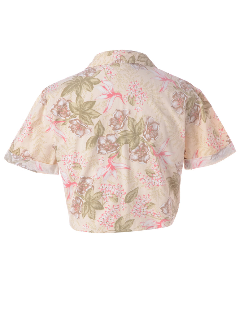 Beyond Retro Label Label Nancy Ladies Hawaiian Tie Front Shirt