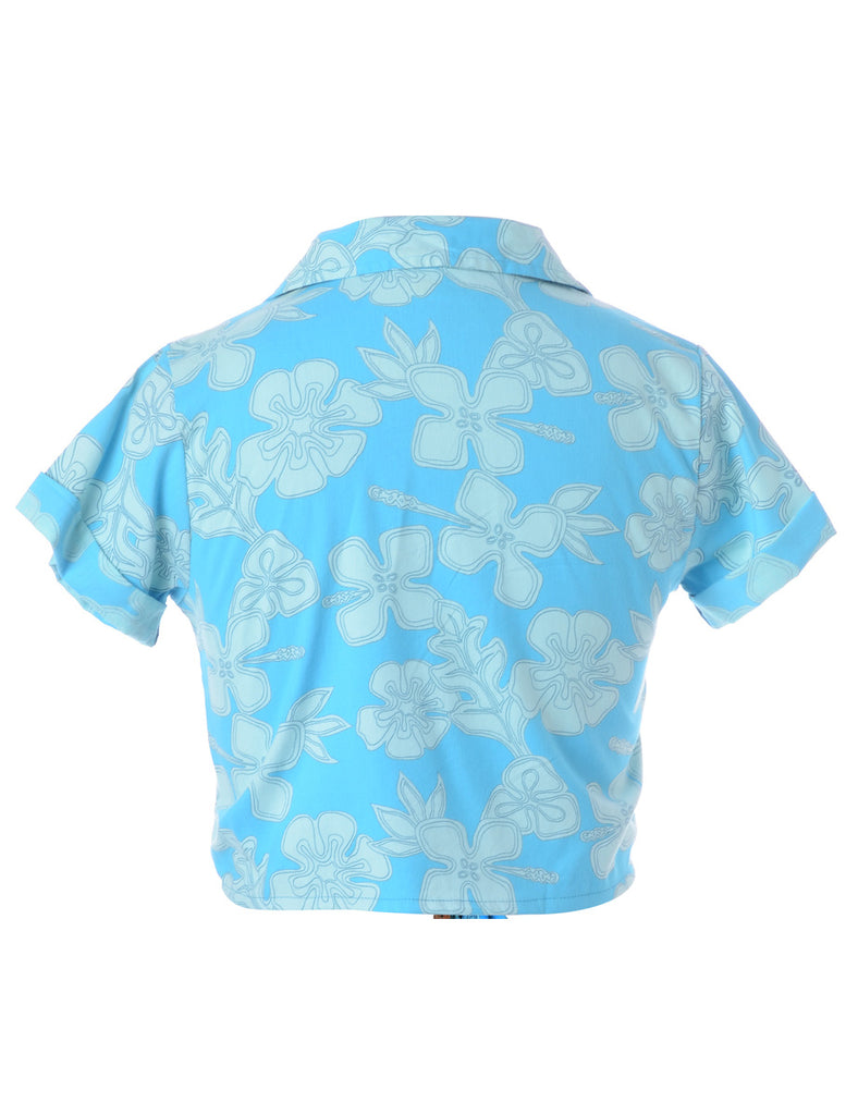 Beyond Retro Label Label Nancy Ladies Hawaiian Tie Front Shirt