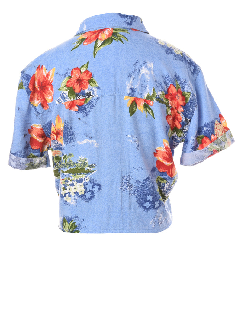 Beyond Retro Label Label Nancy Ladies Hawaiian Tie Front Shirt