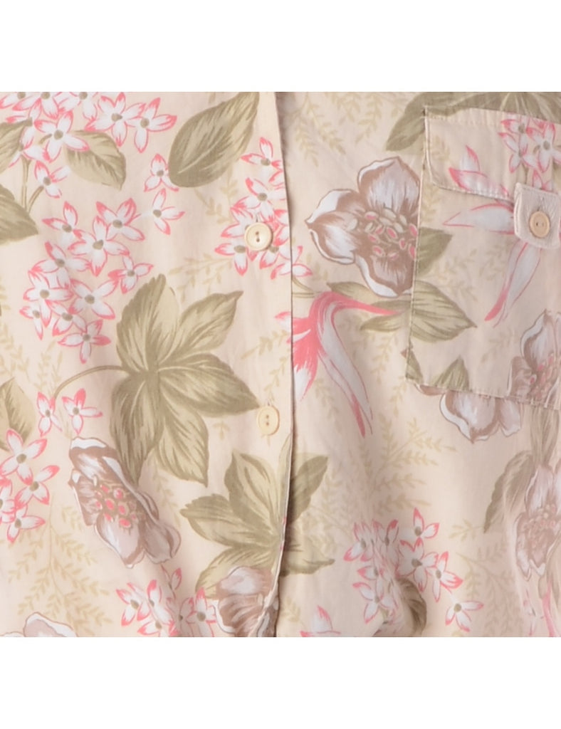 Beyond Retro Label Label Nancy Ladies Hawaiian Tie Front Shirt