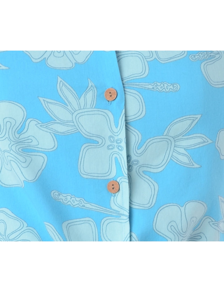 Beyond Retro Label Label Nancy Ladies Hawaiian Tie Front Shirt