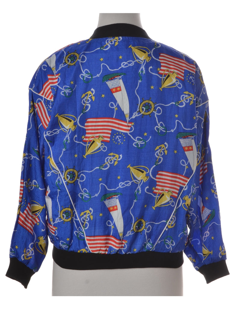 Beyond Retro Label Label Nautical Print Bomber Jacket