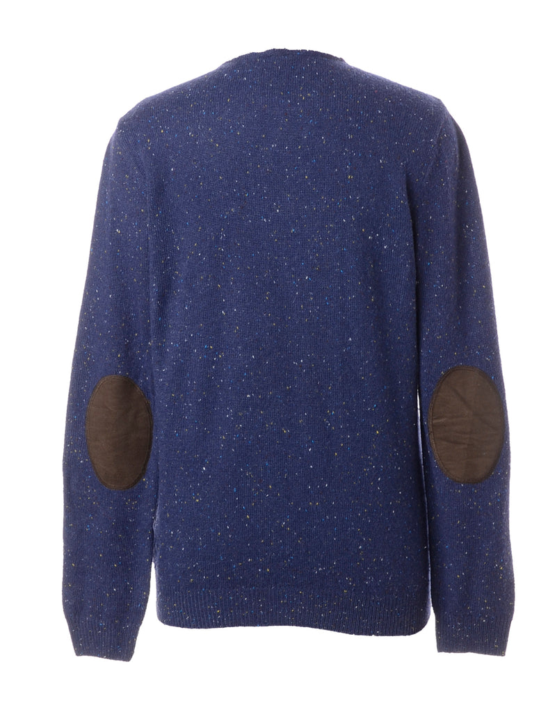 Beyond Retro Label Label Navy Lace Up Jumper
