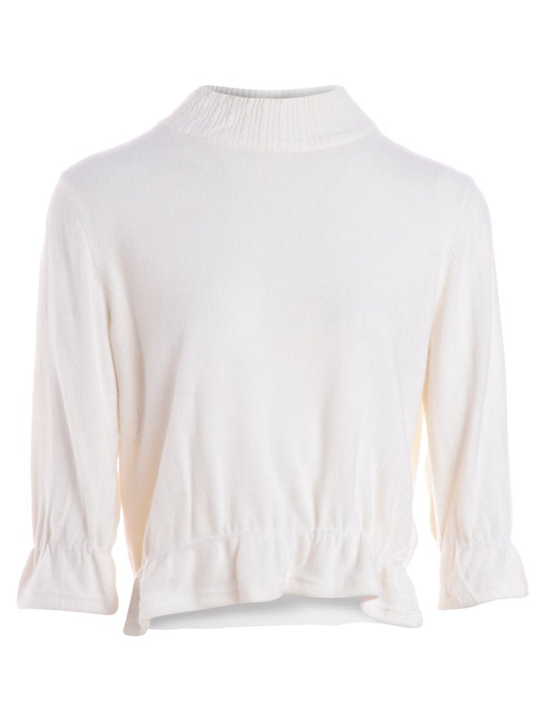 Beyond Retro Label Label Off White Frill Jumper