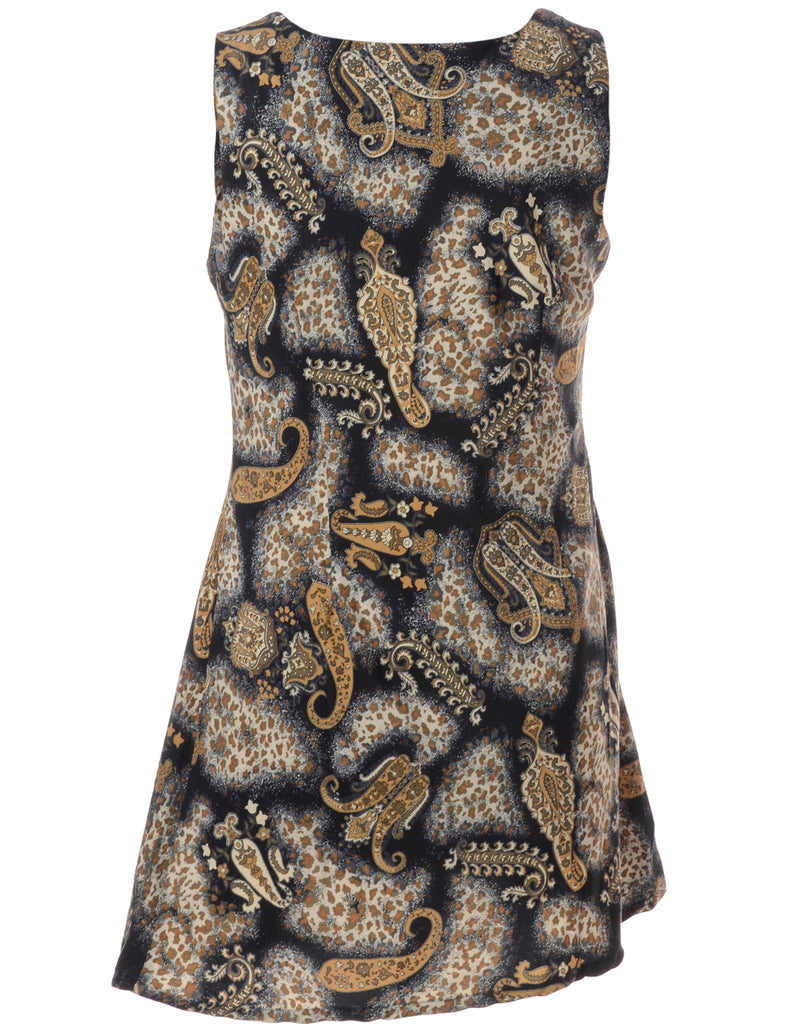 Label Paisley Short Dress