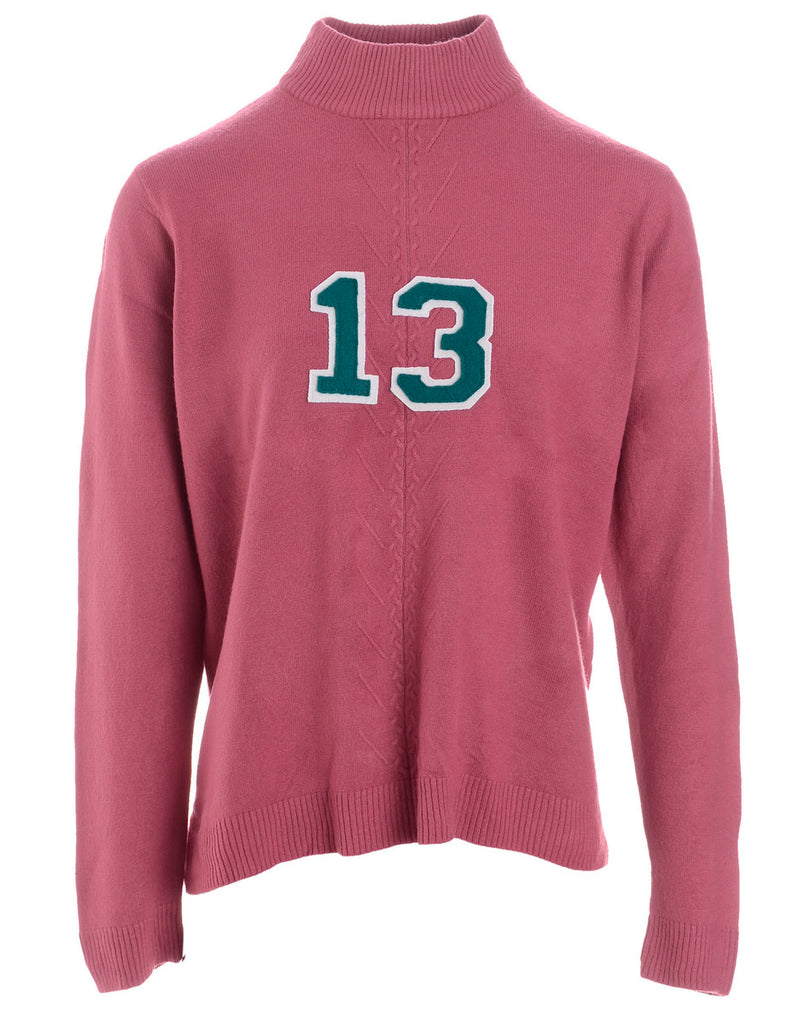 Beyond Retro Label Label Pale Pink Varsity Knit